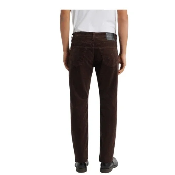 AG Adriano Goldschmied The Everett Slim Straight Corduroy Pants Brown MEN 30x34